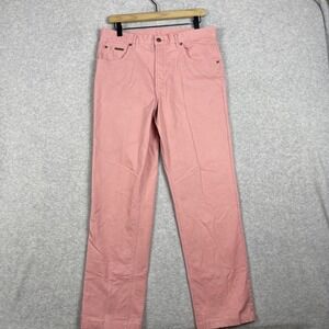 Peter Christian Salmon Pink Twill Trousers Mens Size 34 Quiet Luxury Preppy